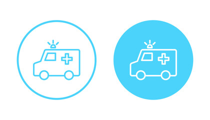 Ambulance icon vector. ambulance truck sign and symbol. ambulance car