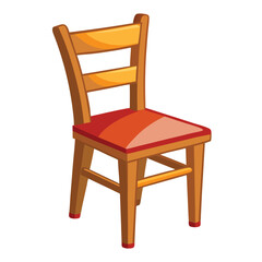 wooden chair vector