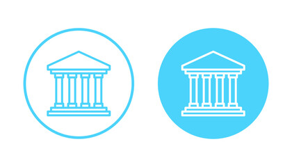 Bank icon vector. Bank sign and symbol, museum, university