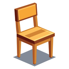 wooden chair vector