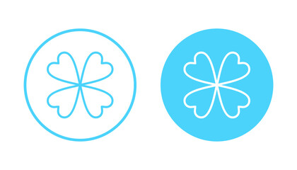 Clover icon vector. clover sign and symbol. four leaf clover icon.