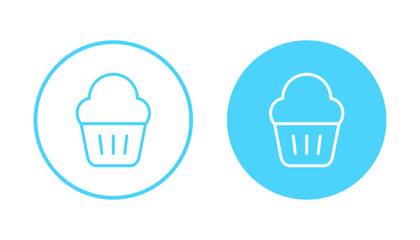 Cup cake icon vector. Cup cake sign and symbol