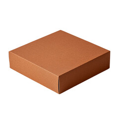 A brown cardboard box isolated on a white
