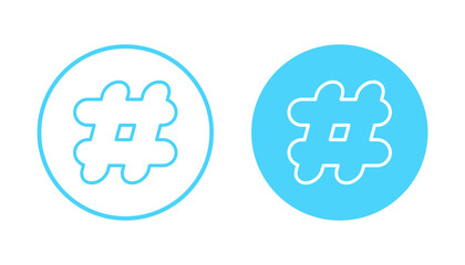 Hashtag icon vector. hashtag sign and symbol