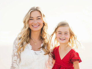 A mother and daughter are spending time together doing simple things in a relaxed and friendly way that shows they enjoy being together.