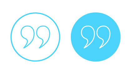 Quote icon vector. Quotation mark sign and symbol