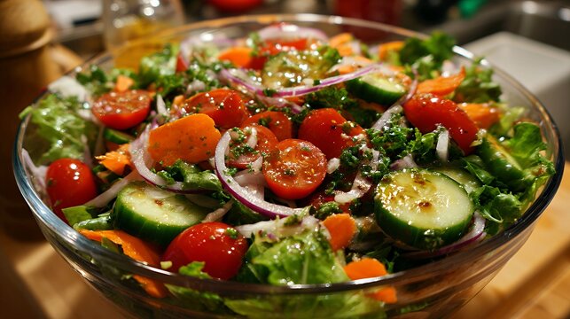 彩り豊かなフレッシュサラダ　Colorful Fresh Garden Salad