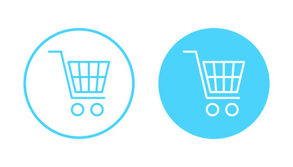 Shopping icon vector. Shopping cart sign and symbol. Trolley icon