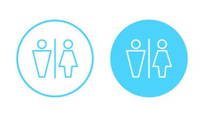 Toilet icon vector. Girls and boys restrooms sign and symbol. bathroom sign. wc, lavatory