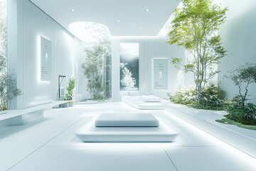 of futuristic office space in japan showcasing innovative design elements and modern aesthetics.