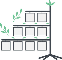 Family tree with portraits, abstract family tree icon with photo frames. Background image, poster, postcard, vector illustration.