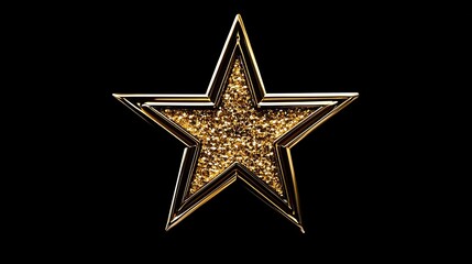 Fototapeta premium Gold Star Sparkling Background on Black Background. Luxurious and Radiant Design.