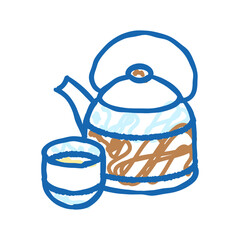 fortune cookie chinese cuisine icon doodle illustration