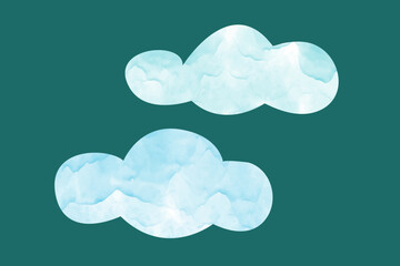cloud icon on blue
