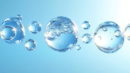 Transparent Bubbles  Liquid Gel Spheres  Science  Cosmetic  Beauty  Hydration