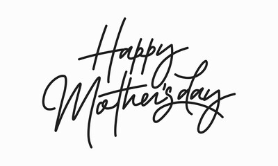 Happy mother's day golden lettering isolated on white background. Typography design element. Mother day greeting text. Vector illustration