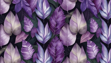 Watercolor autumn leaves 