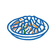 fajitas mexican cuisine icon doodle illustration