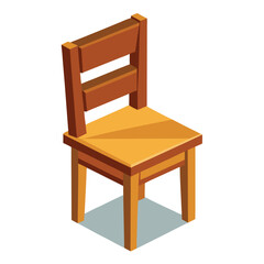 wooden chair vector