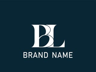 BL white letter with media icon. BL letter logo design . Initial letter BL monogram logo. BL logo.