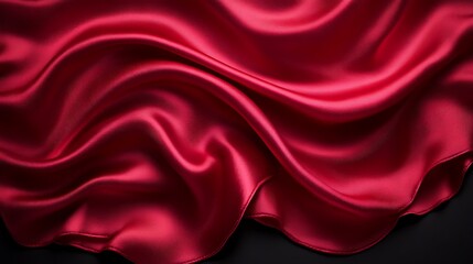 Obraz premium Luxurious red fabric, elegantly draped