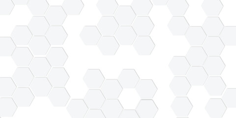 Abstract white  hexagon  geometric and Polygonal Honeycomb Elements, Luxury Pattern and Technology-Inspired Design for a Sleek Background