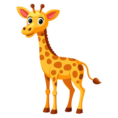 Obraz premium Vibrant colored, detailed cartoon funny Giraffe, 3d render