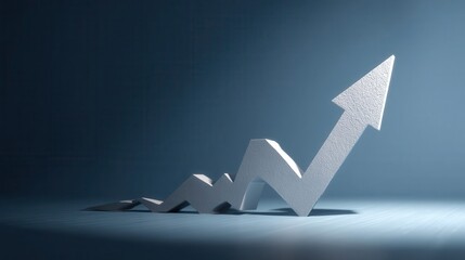 Abstract illustration of a rising graph trend.