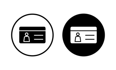 License icon vector illustration. ID card icon. driver license, staff identification card