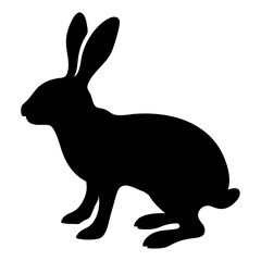 Obraz premium A Rabbit vector silhouette.