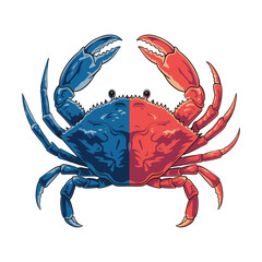Crab vector art illustration