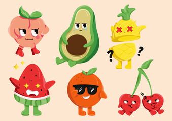 Fruit Character Illustration Vector