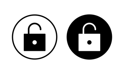 Unlock icon vector illustration. Unlock sign and symbol. unlocked padlock icon