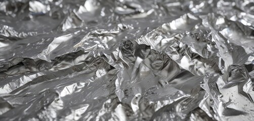 Silver textured foil, intense shine, crumpled effect,  element,  design,  material