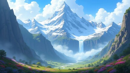 Blooming Serenity: Nature's Palette in the Valley