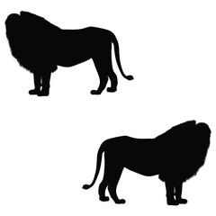 Lion silhouette, Lion illustration, silhouette, Lion vector, set icon, silhouette, Lion