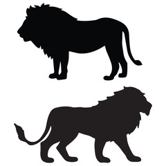 Lion silhouette, Lion illustration, silhouette, Lion vector, set icon, silhouette, Lion