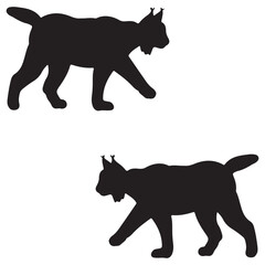 Bobcats silhouette, Bobcats vector, Bobcats illustration, silhouette, set icon, silhouette, Bobcats