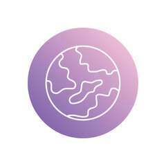 Global Reach icon vector stock illustration