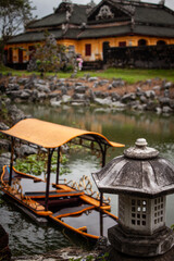 Fototapeta premium old boat on the river