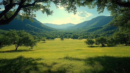 mountain landscape in the summer
