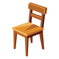 wooden chair vector