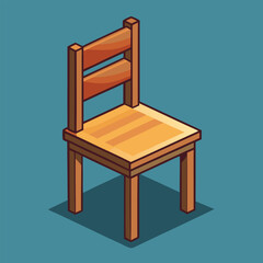 wooden chair vector