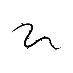 Thorn branches silhouette icon 