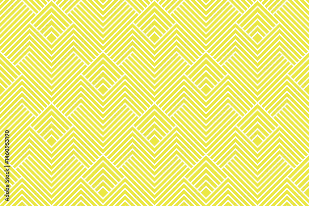 Poster Abstract geometric pattern. A seamless vector background. White and yellow ornament. Graphic modern pattern. Simple lattice graphic design