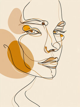 Minimalist Continuous Line Face
