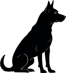 A Silhouette of a Dog