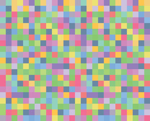 Seamless pixel background in pastel colors. 
