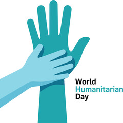 Obraz premium Flat Style Humanitarian Day Illustration for 19 August.