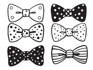 Elegant Bow Tie Line Art Vector Design for Creative Projects